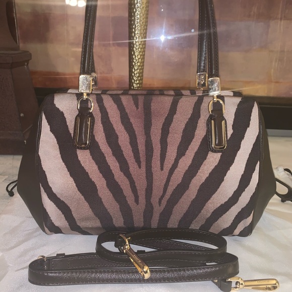 Coach zebra print satchel bag - Picture 6 of 8